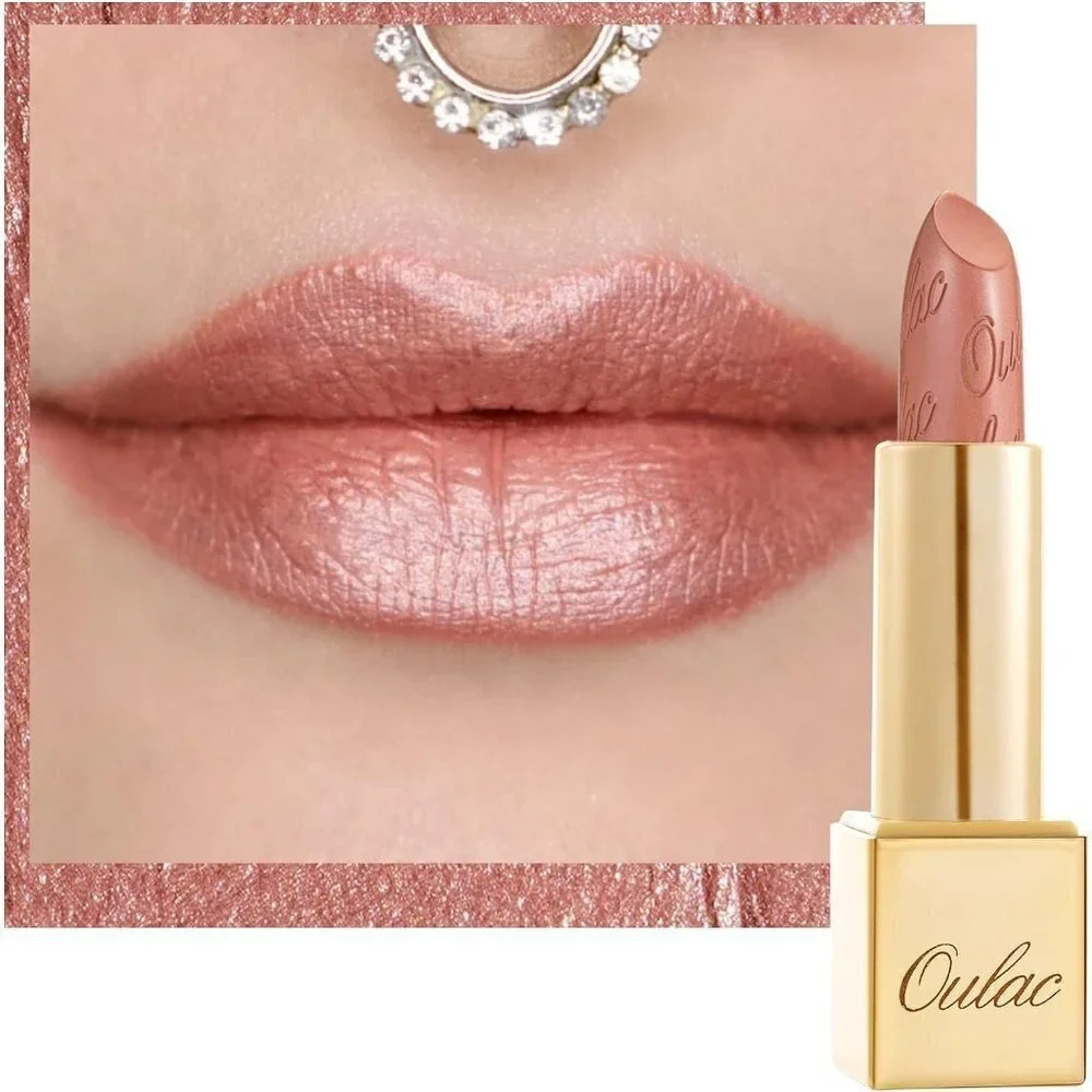 Oulac Women Metallic Shine Nude Moisturizing High Impact Lipstick Pure Envy (07)